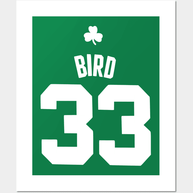 Larry Bird // Vintage Number Basketball Wall Art by KnockDown